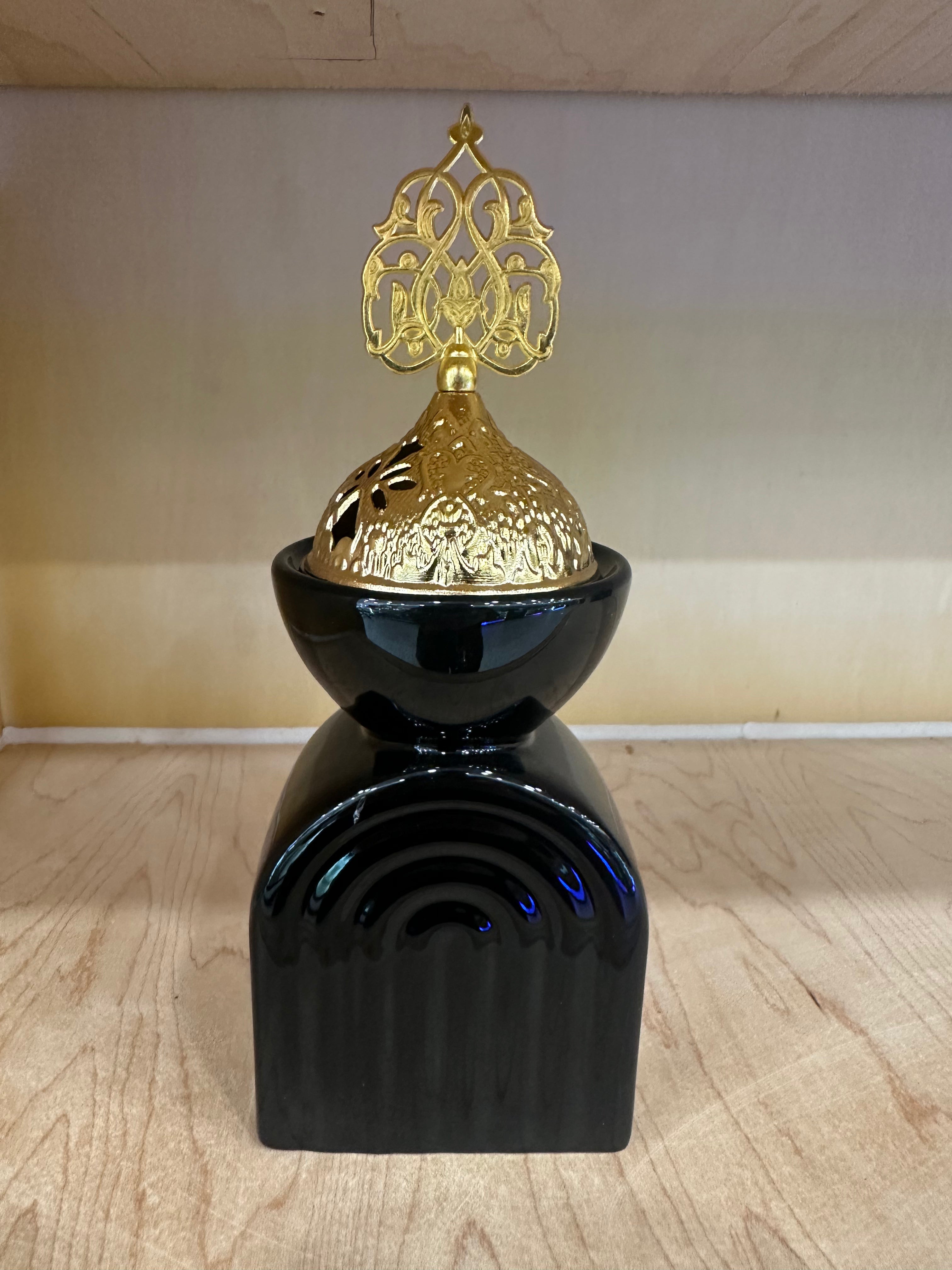 Black Arch Vase Incense Burner