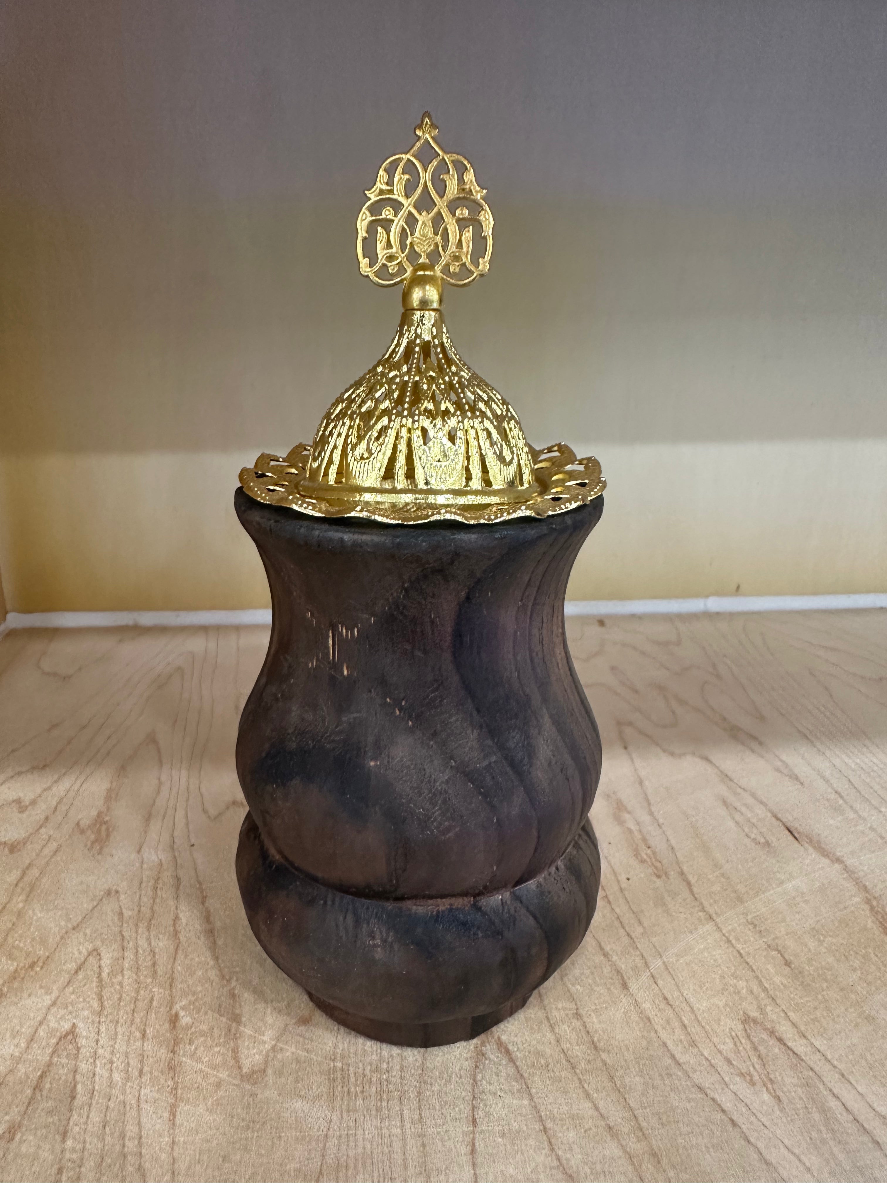 Wooden Vase Incense Burner