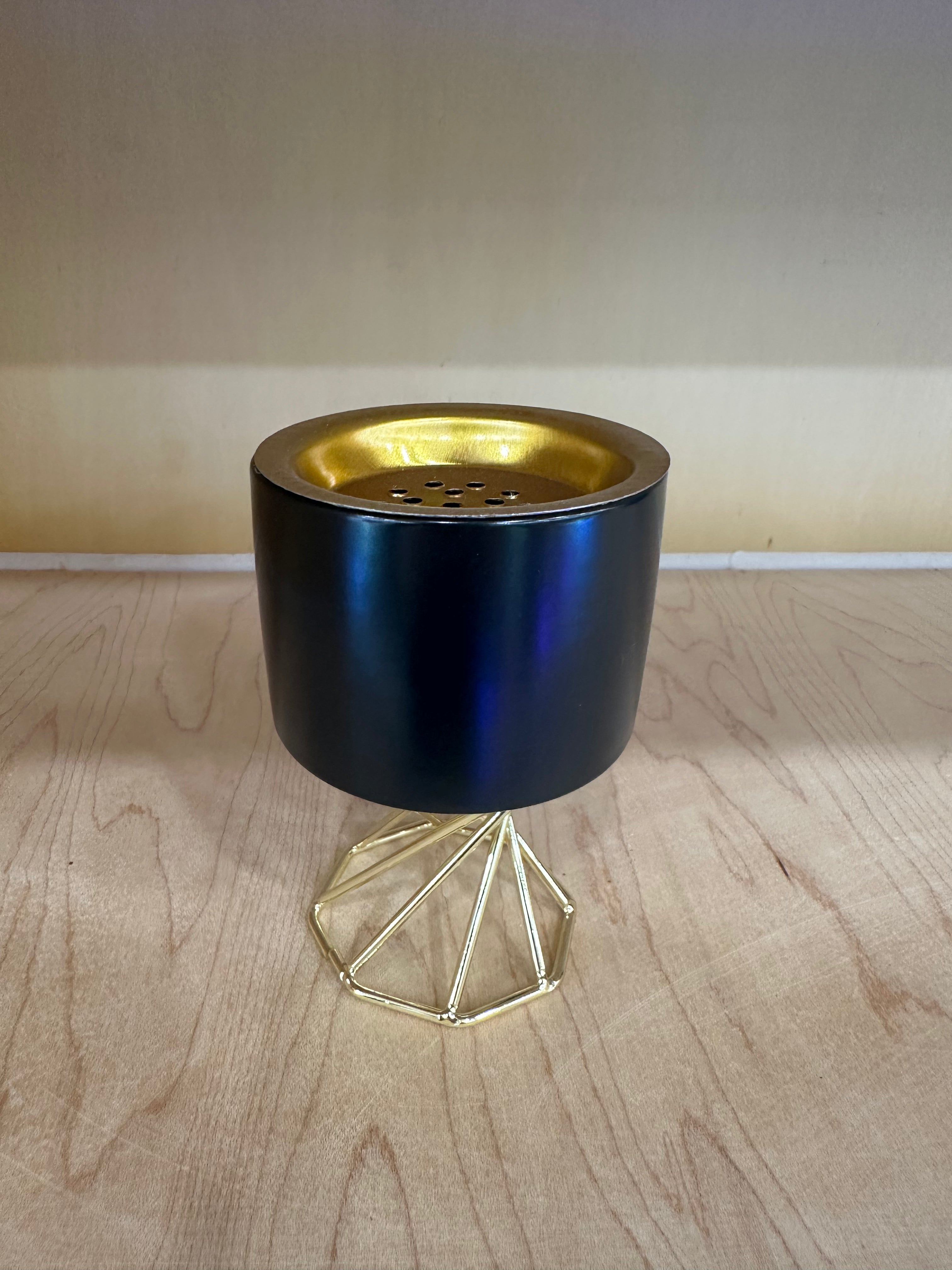 Gold Spiral White or Black Incense Burner