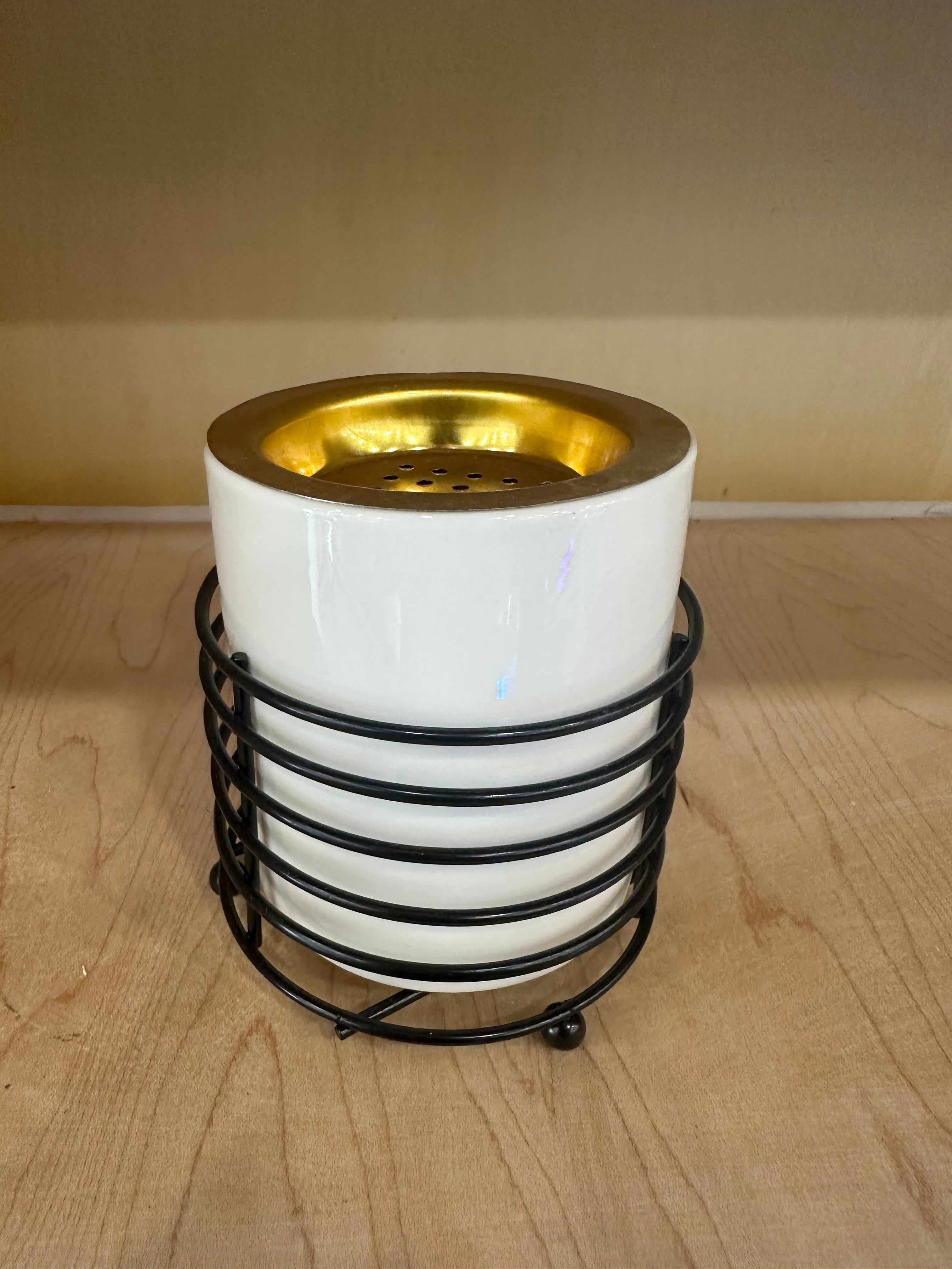 Pink Marble or White Marble Incense Burner with Gold or Black Stand