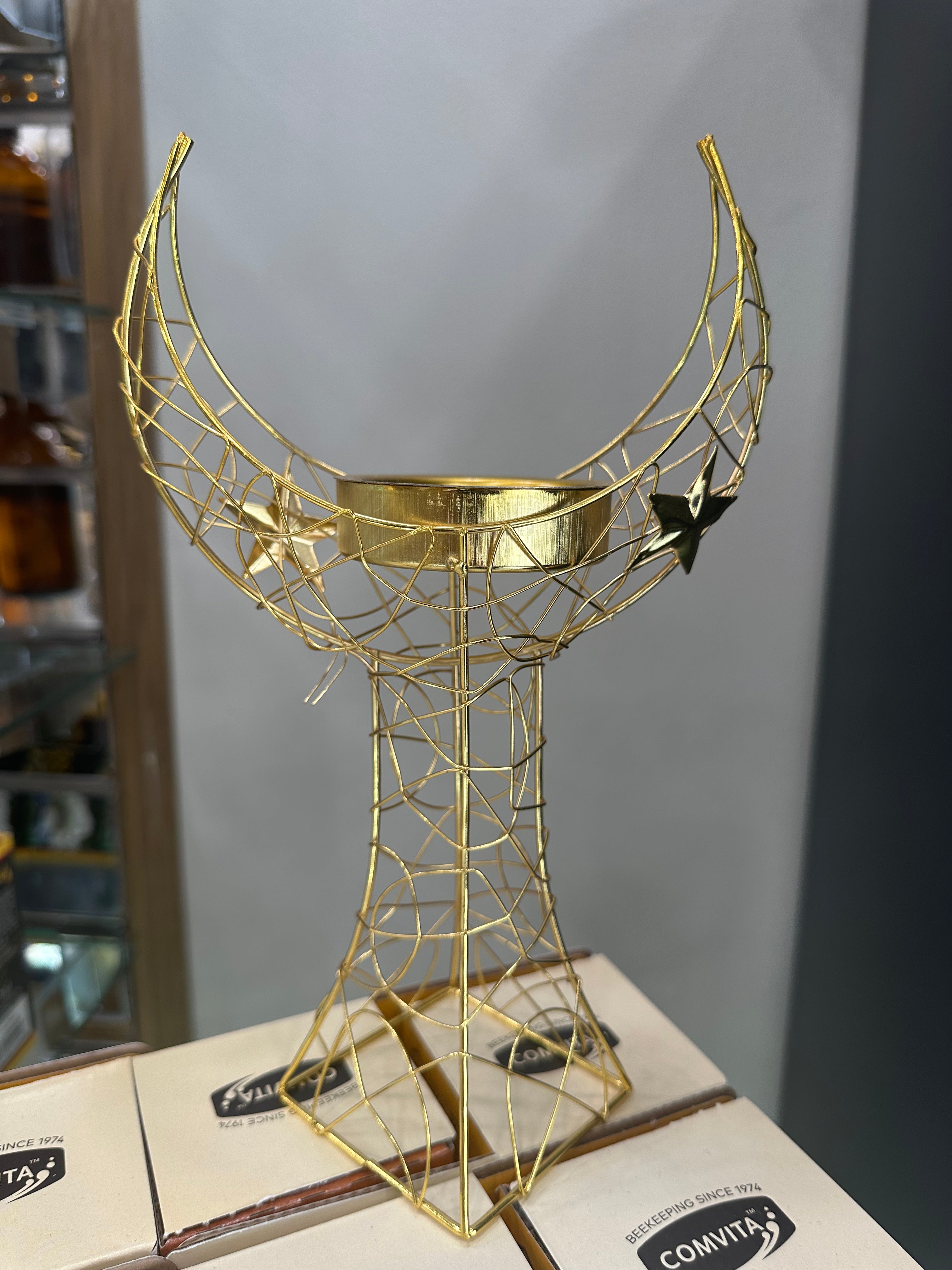 Gold and Black Crescent Incense Burner